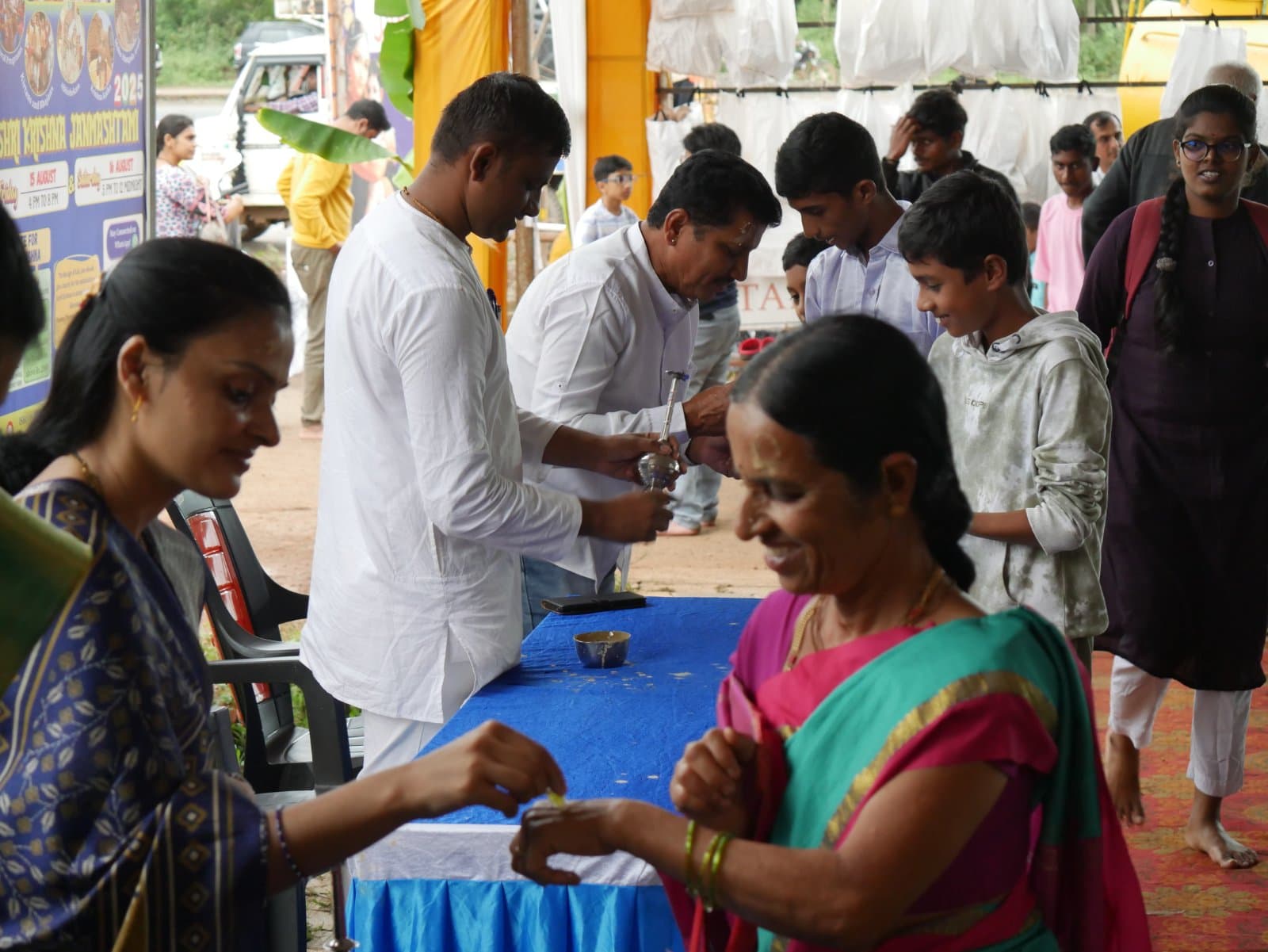 Devotee hospitality during the festival